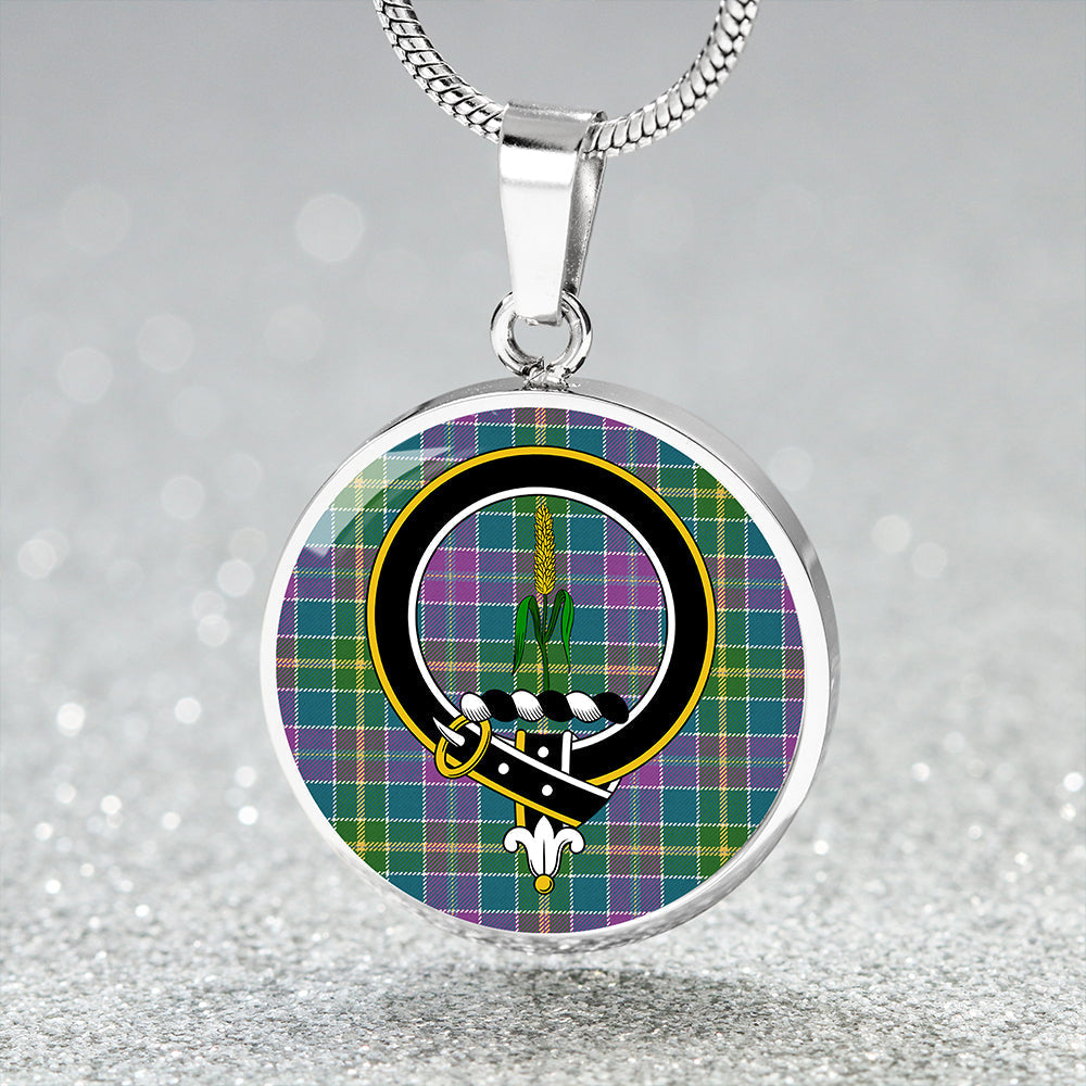 Scottish Tartan Yule Ancient Clan Circle Necklace Classic Style
