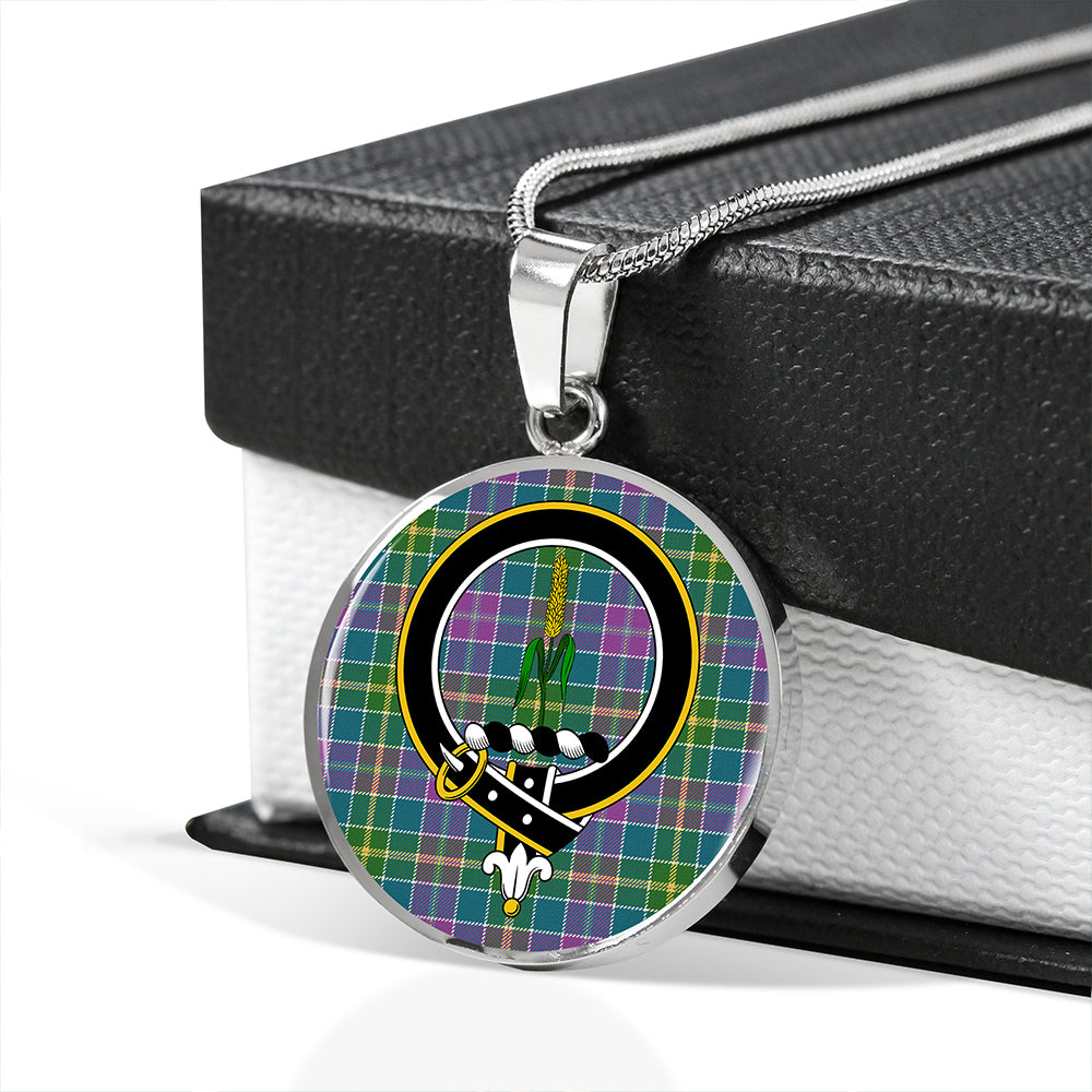 Scottish Tartan Yule Ancient Clan Circle Necklace Classic Style