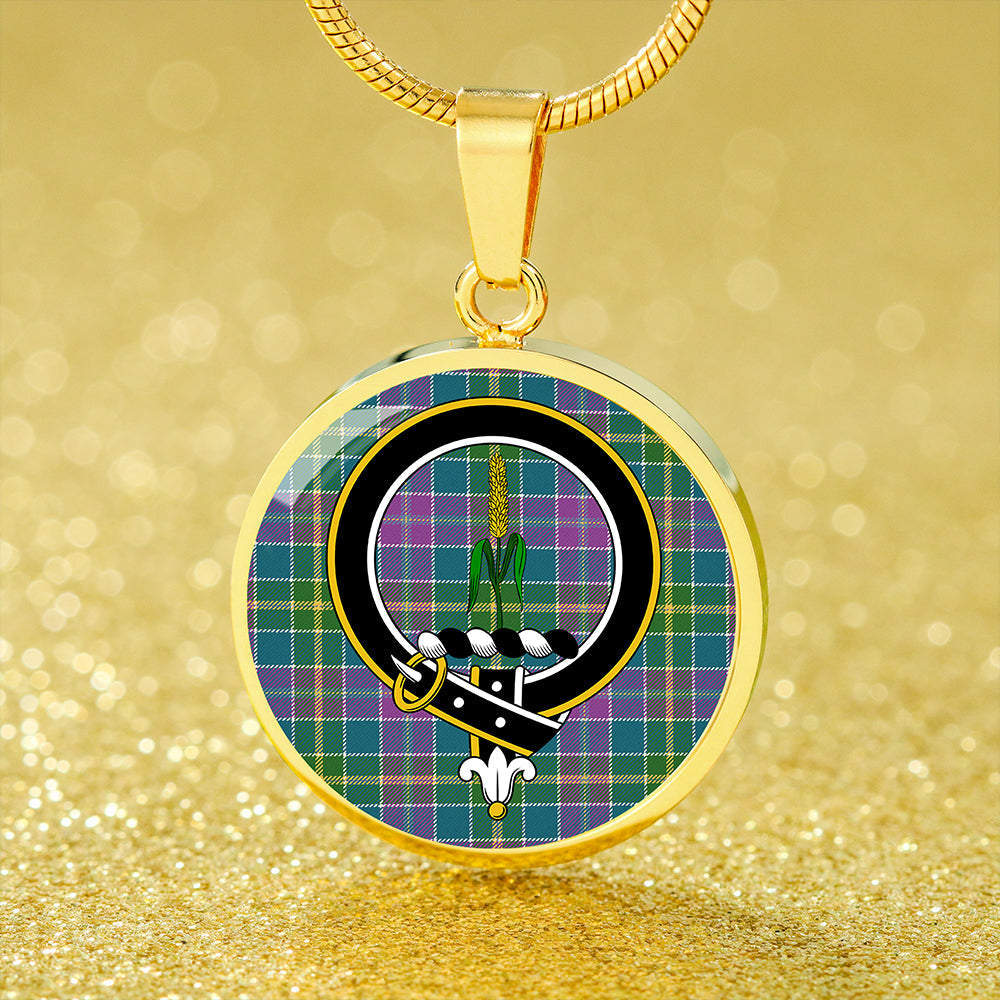 Scottish Tartan Yule Ancient Clan Circle Necklace Classic Style