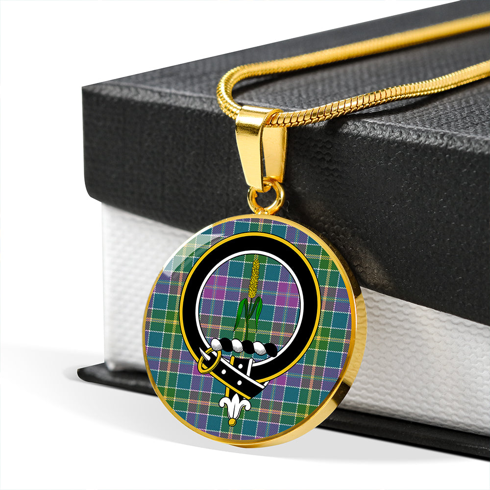 Scottish Tartan Yule Ancient Clan Circle Necklace Classic Style