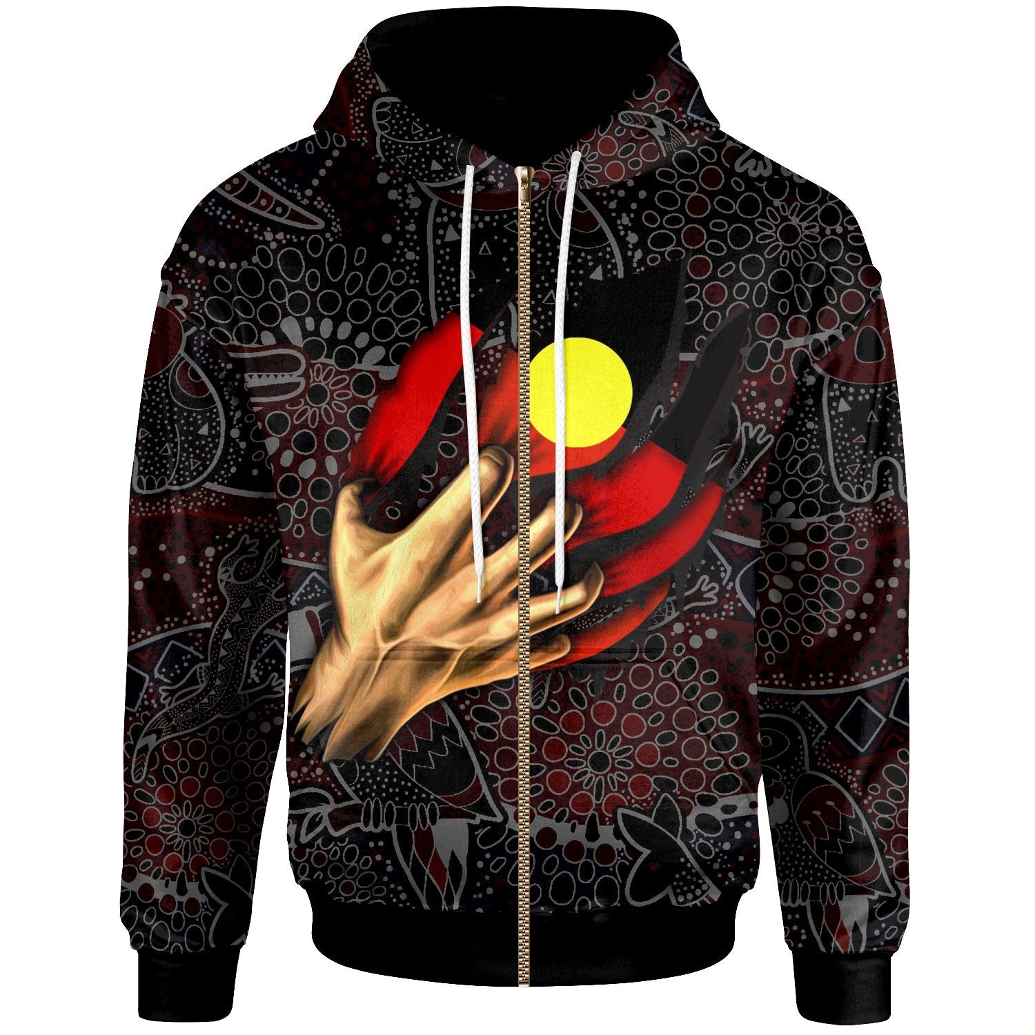 Aboriginal Zip Hoodie - Aboriginal Blood In Me