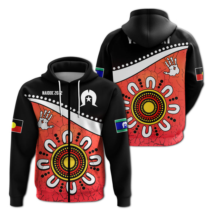(Custom Personalised) NAIDOC Week 2022 Hoodie Torres Strait Islander Version Red Aboriginal The Dhari