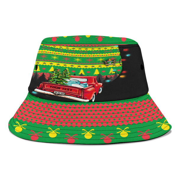 Zimbabwe Bucket Hat Coat Of Arms Christmas Style