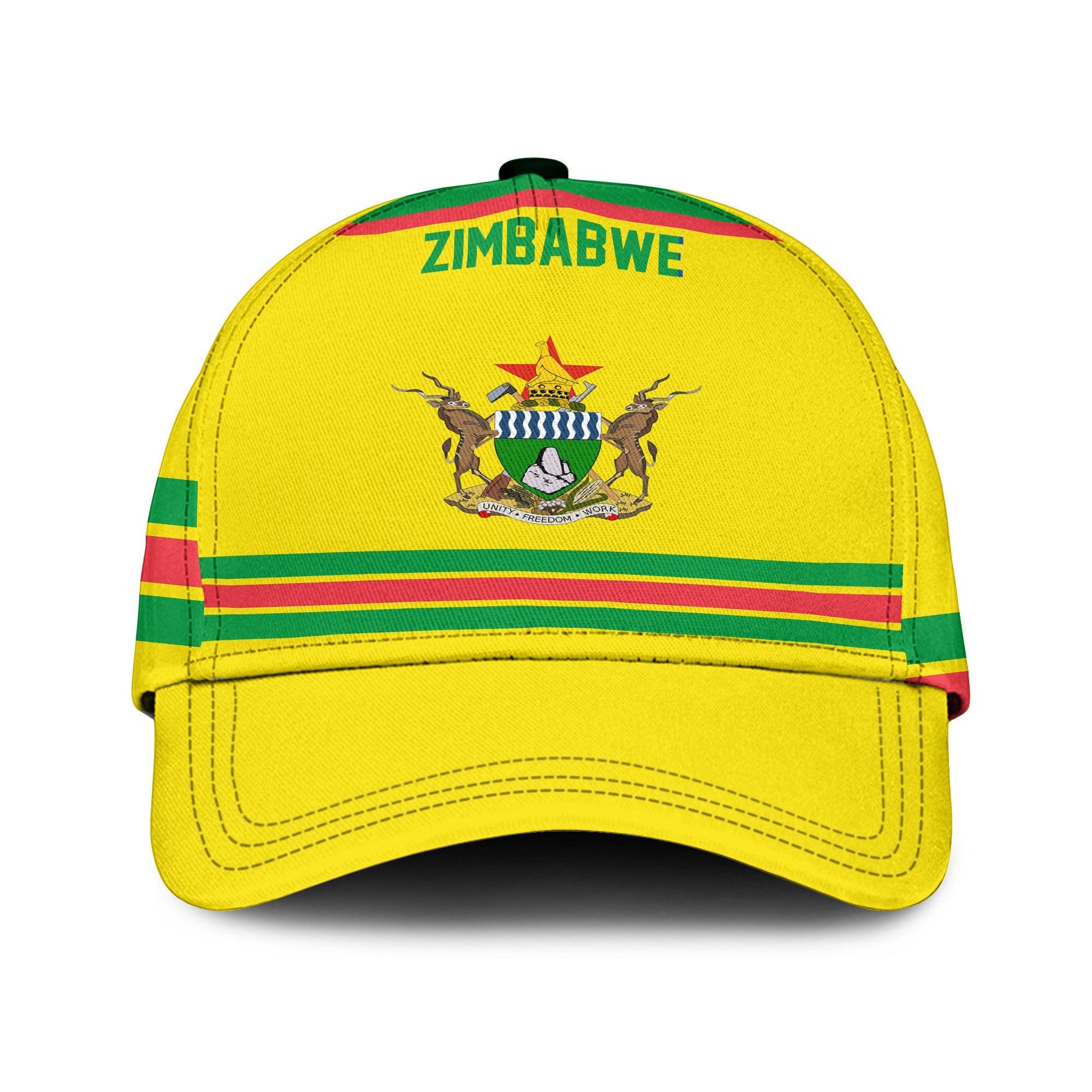 Zimbabwe Classic Cap Flag & Coat Of Arms Hockey Style