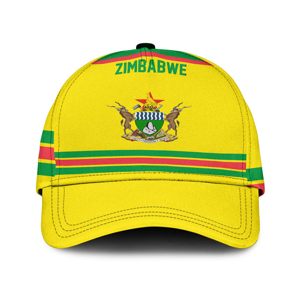 Zimbabwe Classic Cap Flag & Coat Of Arms Hockey Style