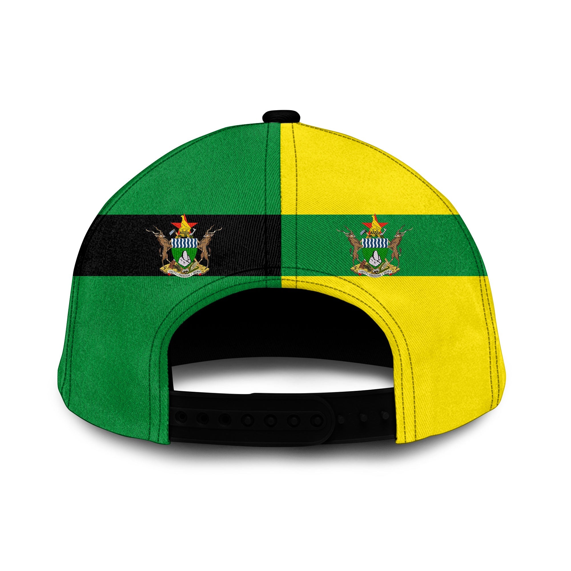 Zimbabwe Classic Cap Flag & Coat Of Arms Leather Style