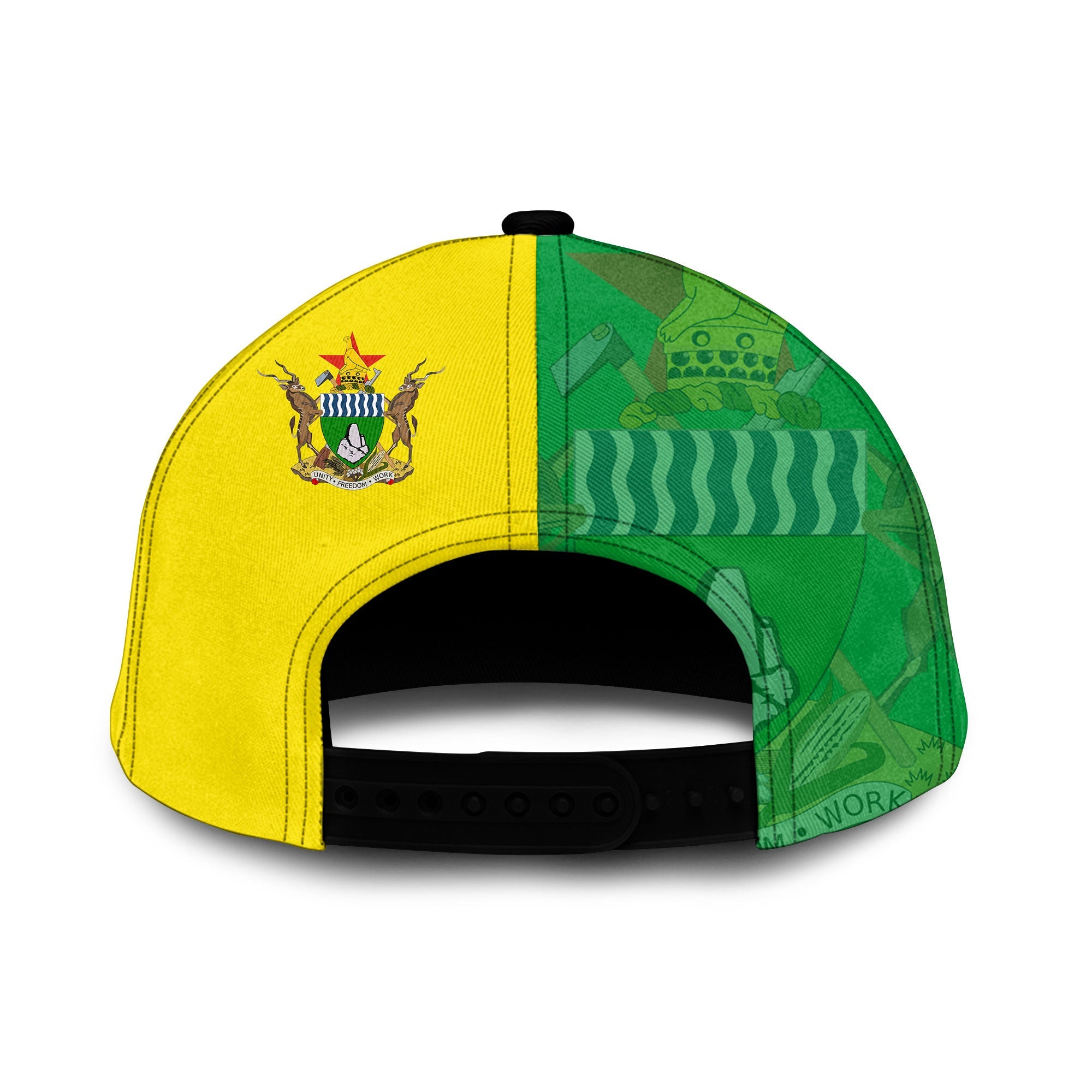 Zimbabwe Classic Cap Flag & Coat Of Arms Skull Style