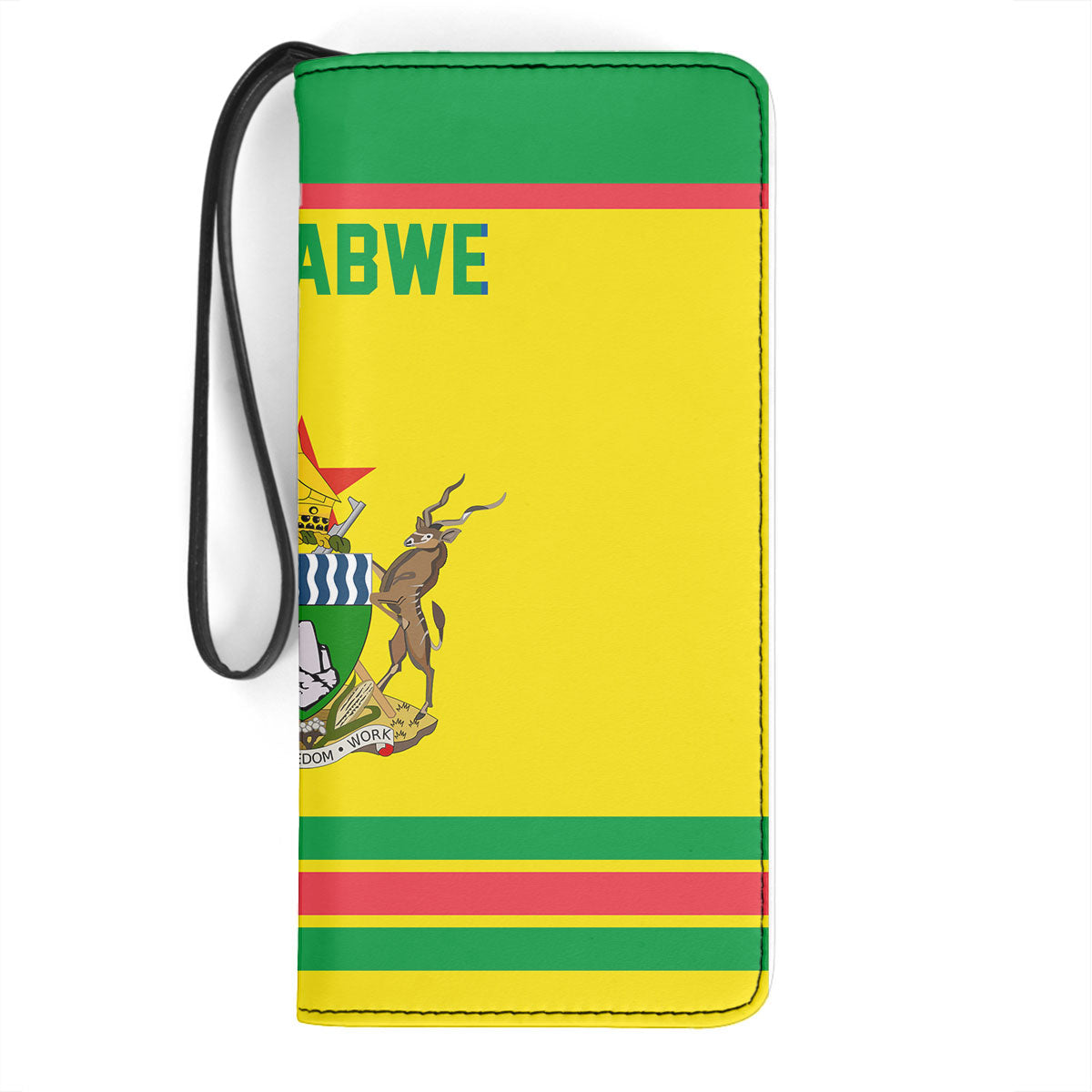 Zimbabwe Clutch Purse Flag & Coat Of Arms Hockey Style