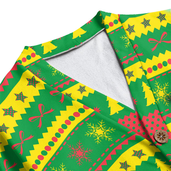 Zimbabwe Fleece Cardigan Coat Of Arms Christmas Style