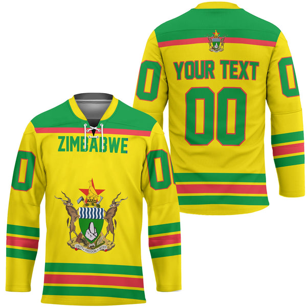 Zimbabwe Hockey Jersey Flag & Coat Of Arms Hockey Style