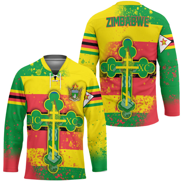 Zimbabwe Hockey Jersey Flag & Coat Of Arms Orthodox Style