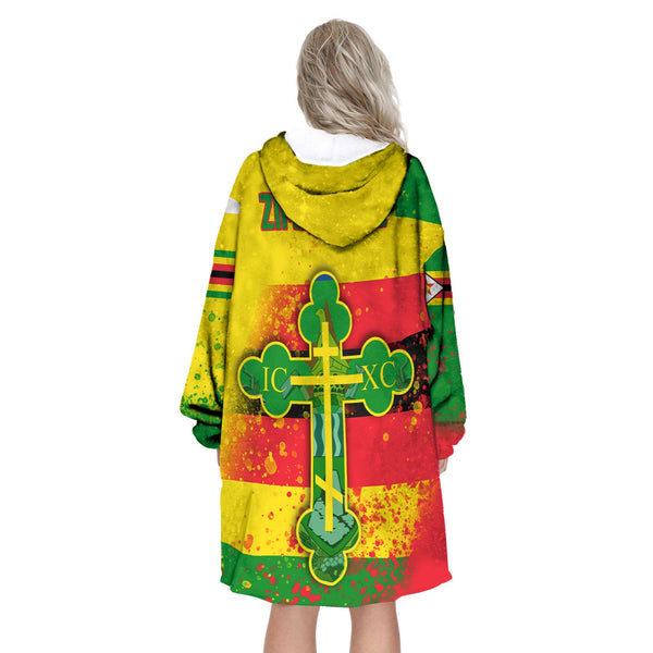 Zimbabwe Snug Hoodie Flag & Coat Of Arms Orthodox Style