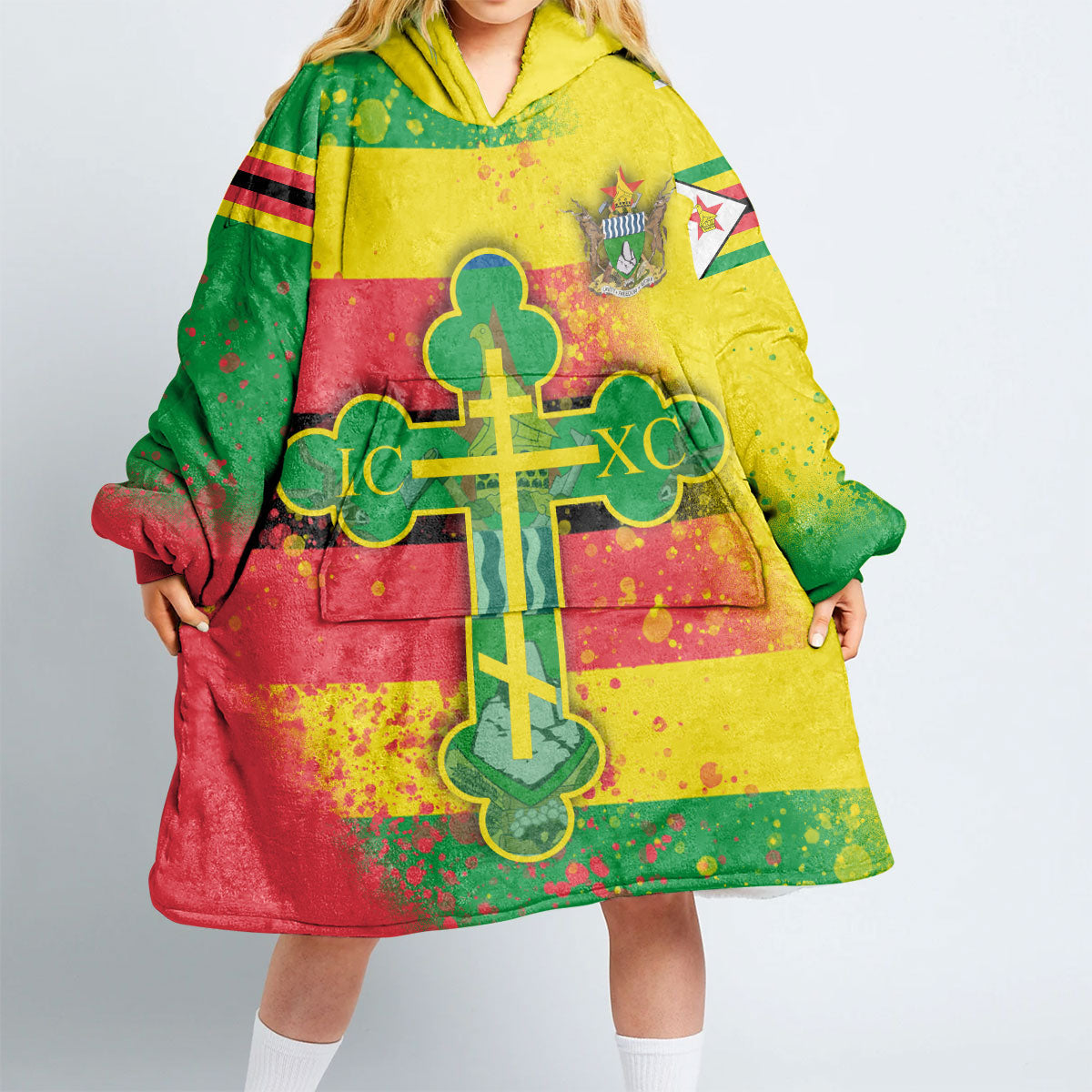 Zimbabwe Snug Hoodie Flag & Coat Of Arms Orthodox Style