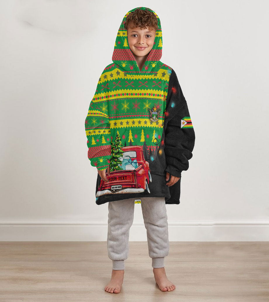 Zimbabwe Snug Hoodie Kid Coat Of Arms Christmas Style