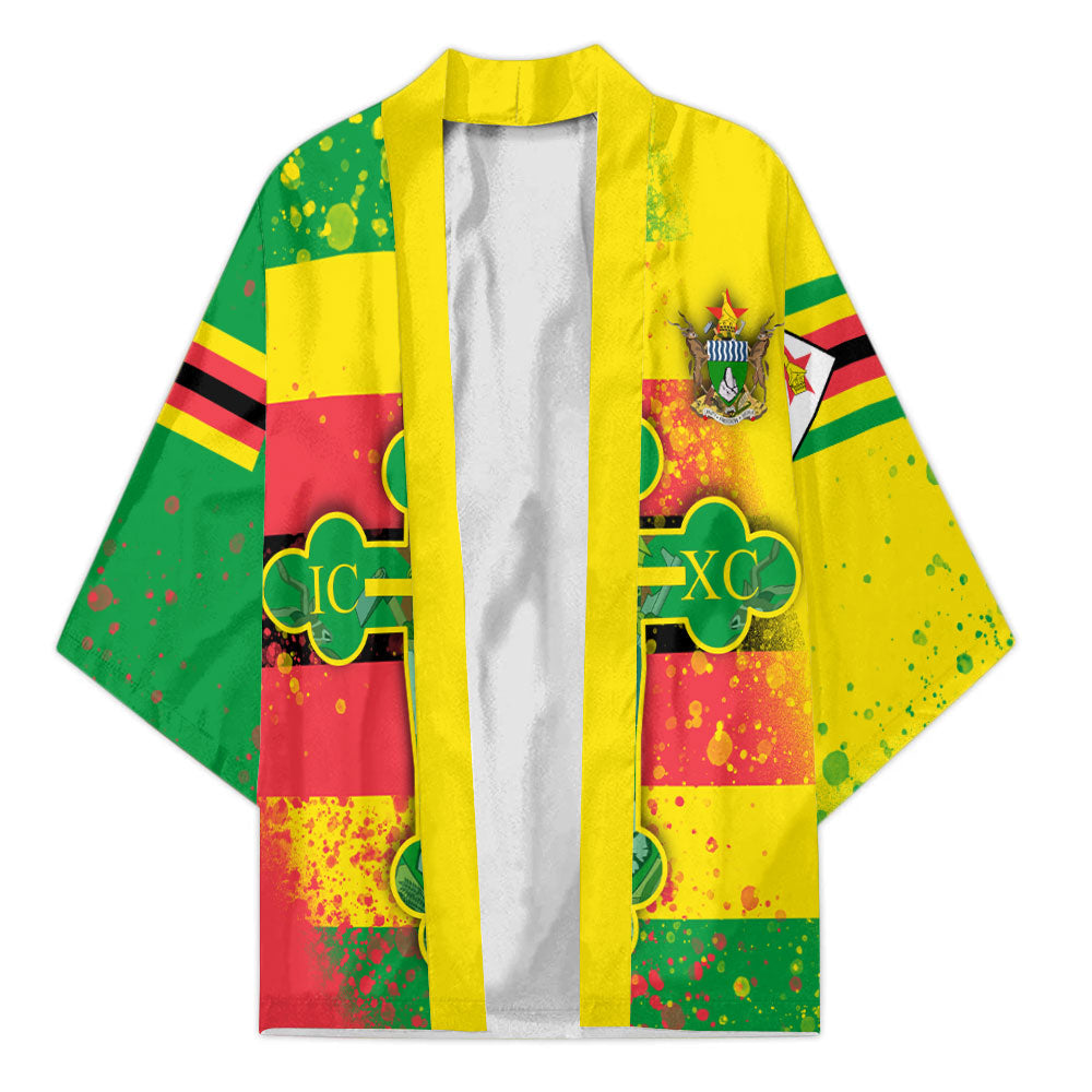 Zimbabwe Kimono Flag & Coat Of Arms Orthodox Style