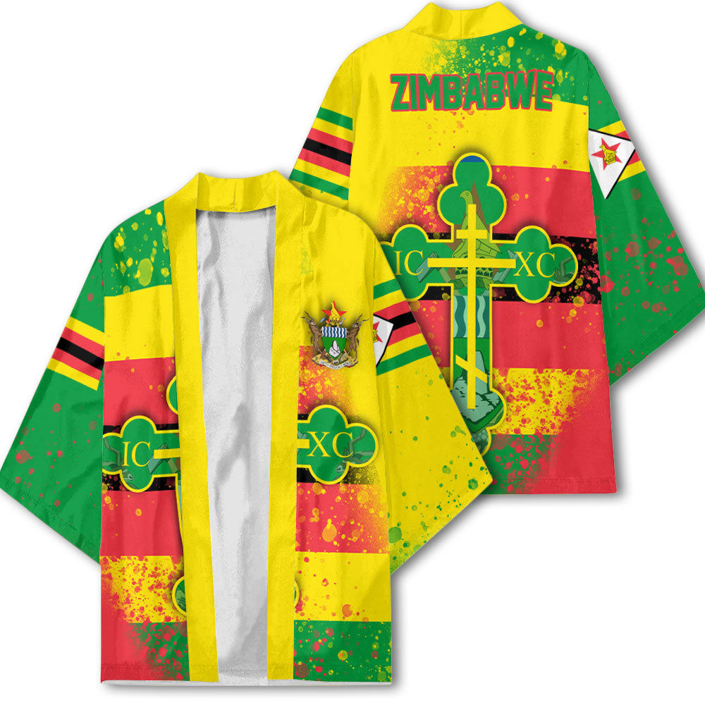 Zimbabwe Kimono Flag & Coat Of Arms Orthodox Style