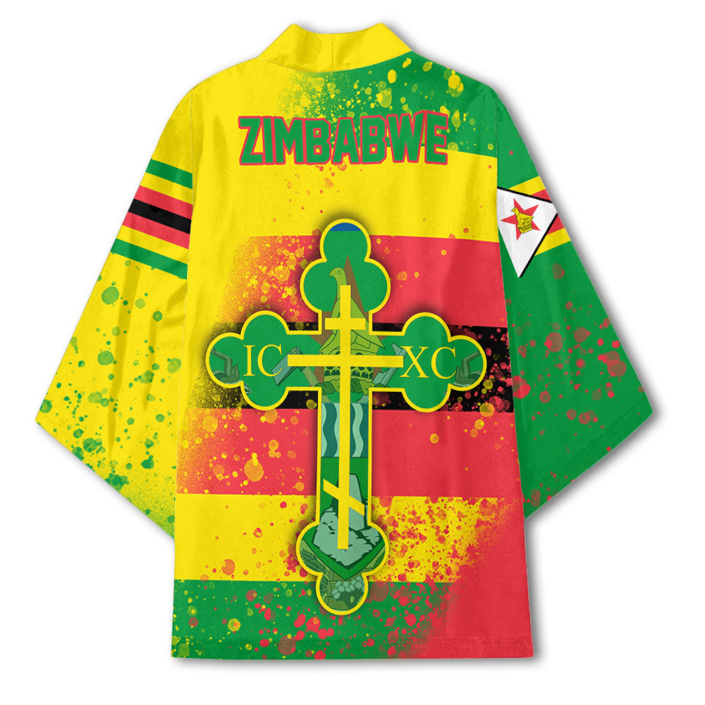 Zimbabwe Kimono Flag & Coat Of Arms Orthodox Style