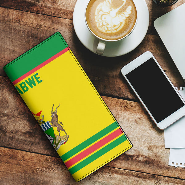 Zimbabwe Leather Wallet Flag & Coat Of Arms Hockey Style