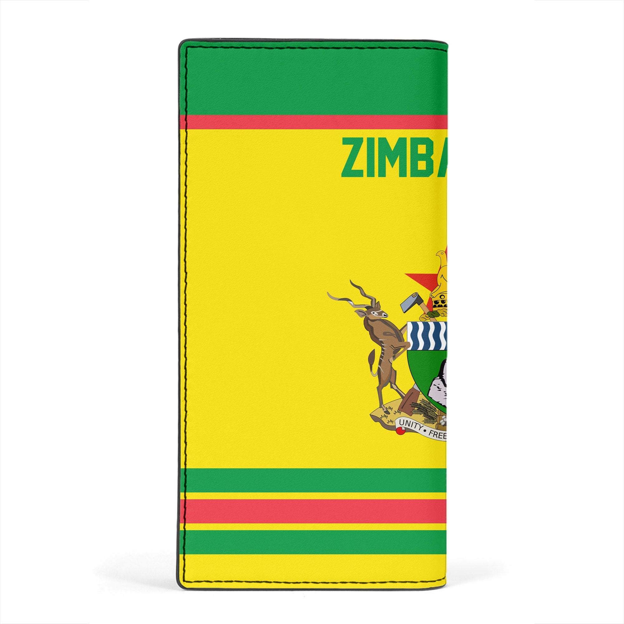 Zimbabwe Leather Wallet Flag & Coat Of Arms Hockey Style