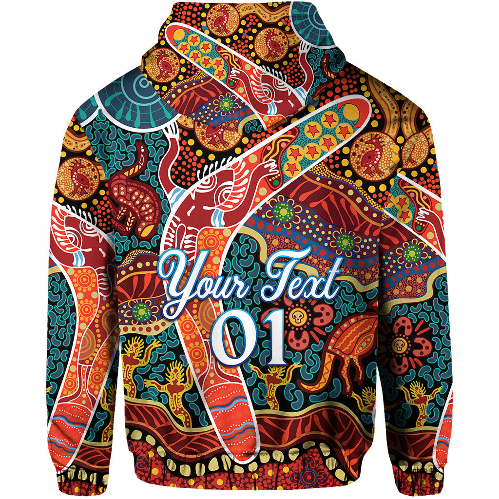 (Custom Personalised) Aboriginal Boomerang Hoodie Indigenous