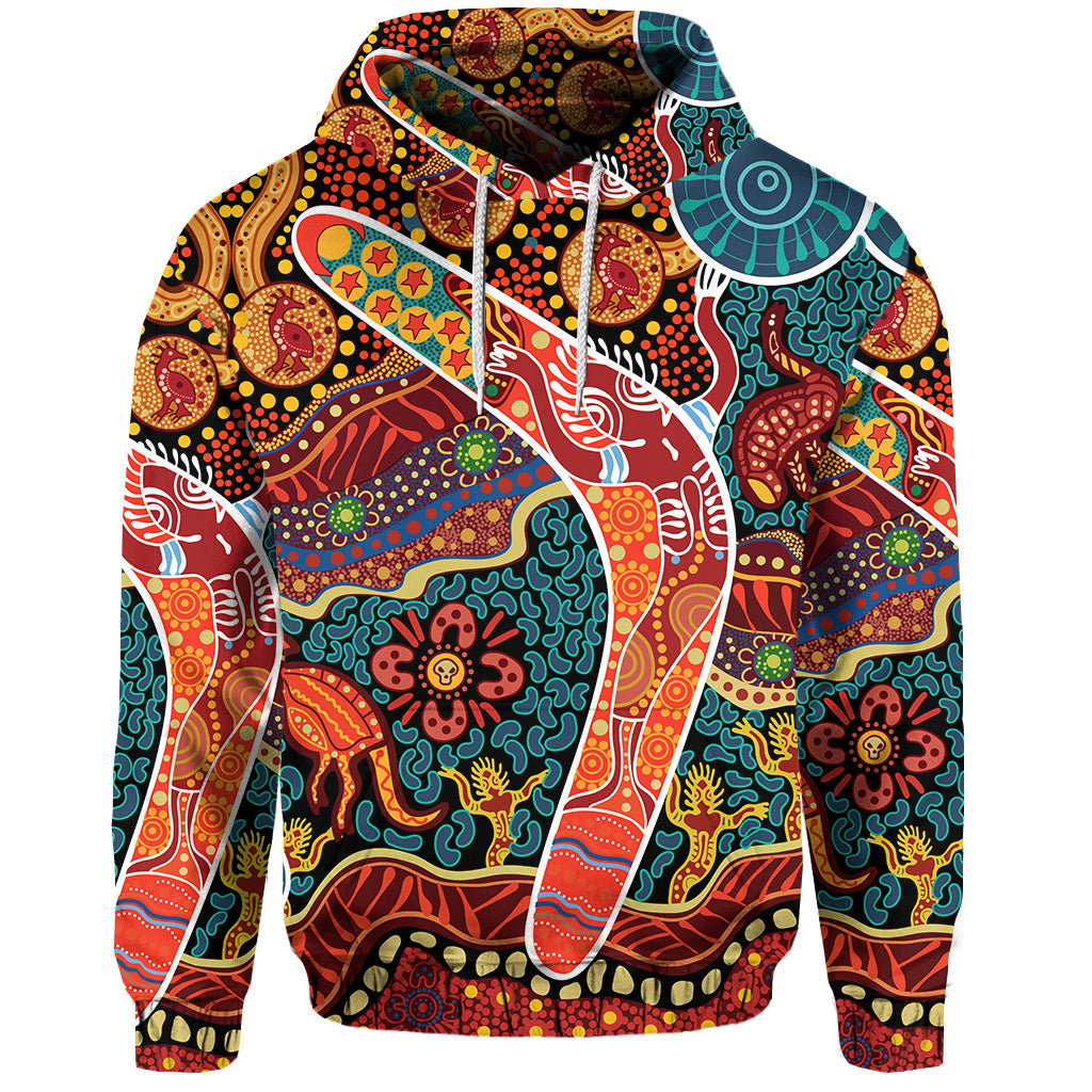 (Custom Personalised) Aboriginal Boomerang Hoodie Indigenous