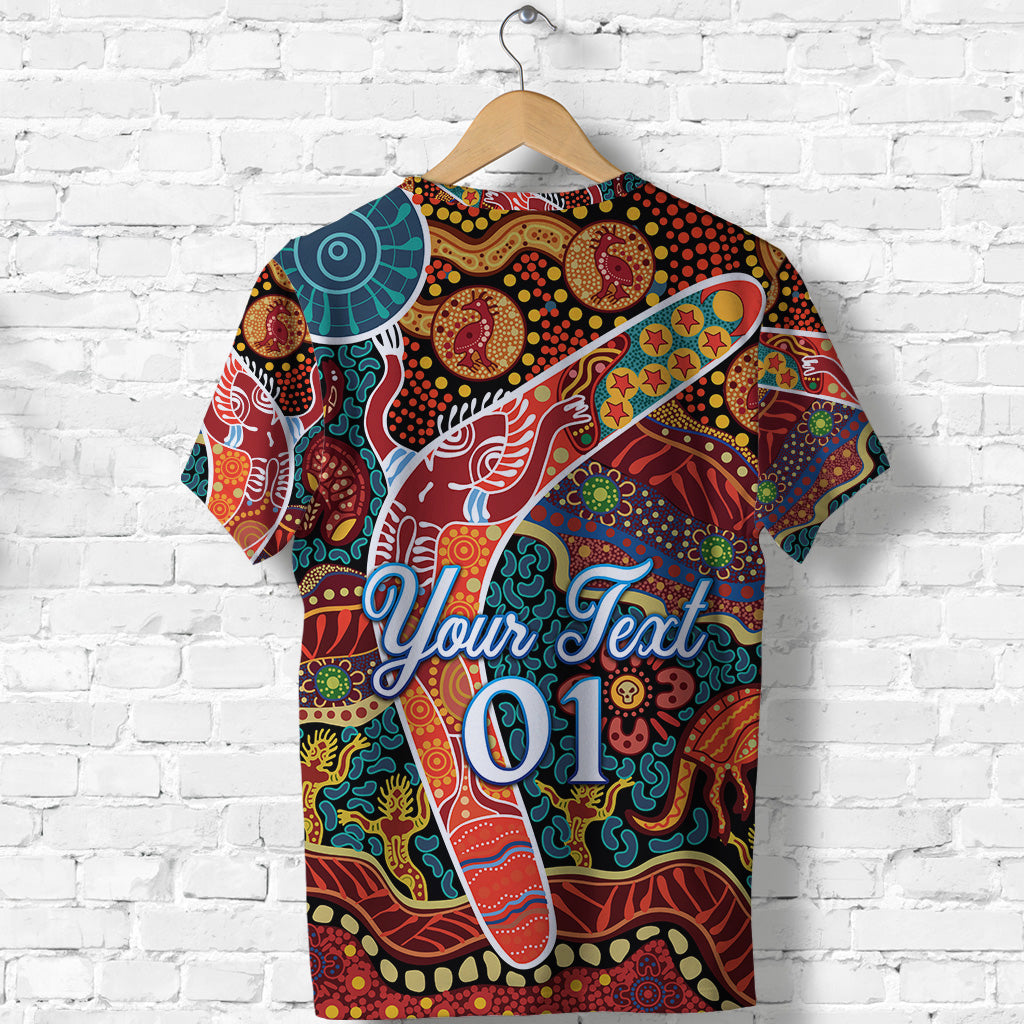 (Custom Personalised) Aboriginal Boomerang TShirt Indigenous