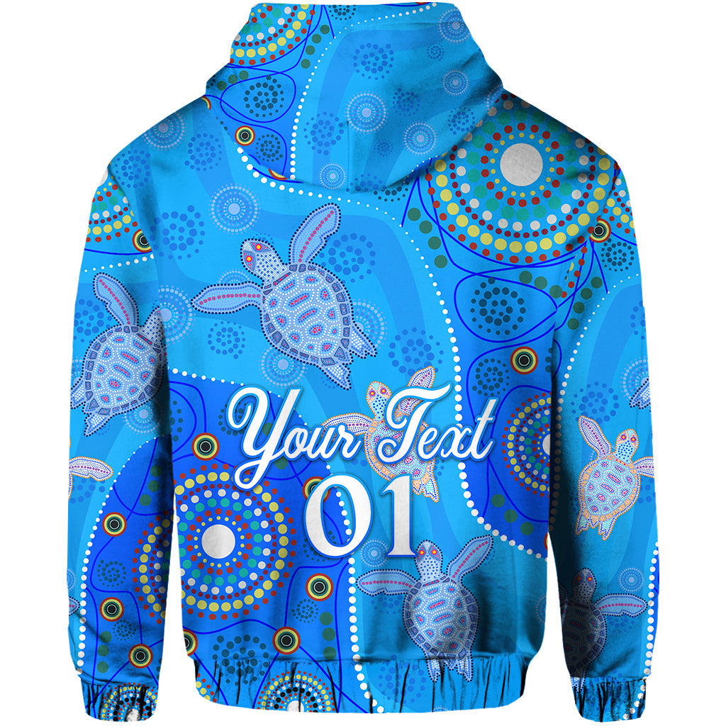 (Custom Personalised) Aboriginal Art Turtle Hoodie Indigenous Simple