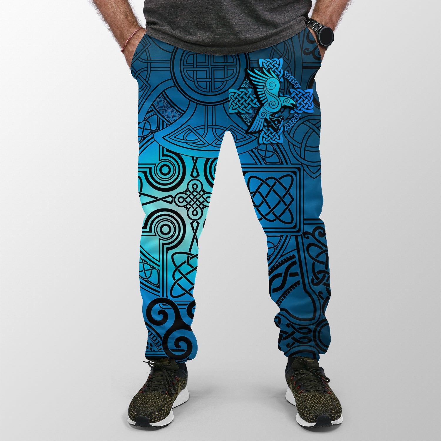 Viking Jogger Raven Odin Celtic Cyan