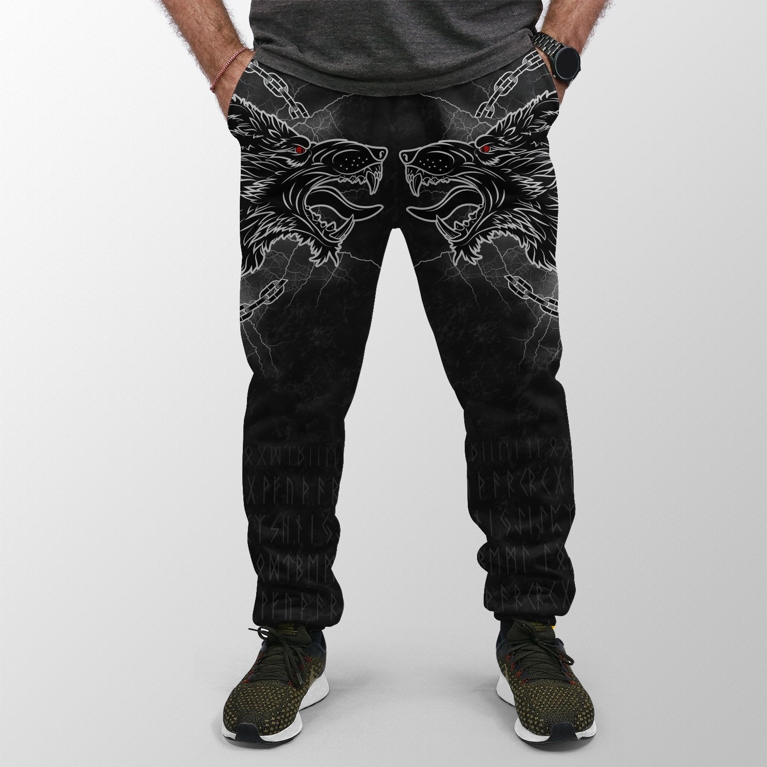 Viking Jogger Fenrir Norse Wolf Thunderstorm