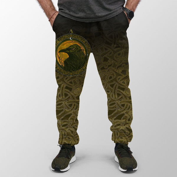 Viking Jogger Ethnic Odin Raven Gold