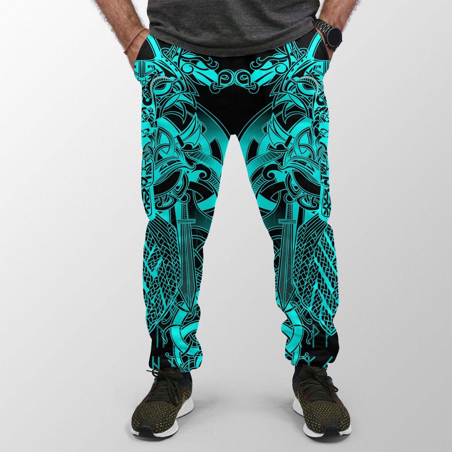 Viking Jogger Tyr Tattoo Cyan 