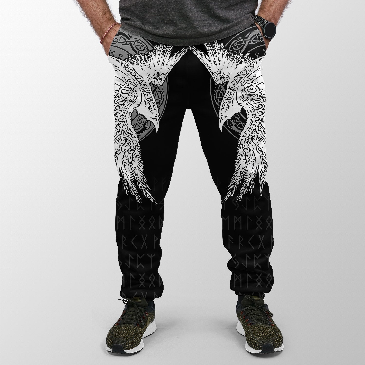 Custom Viking Jogger Mystical Raven Tattoo Special