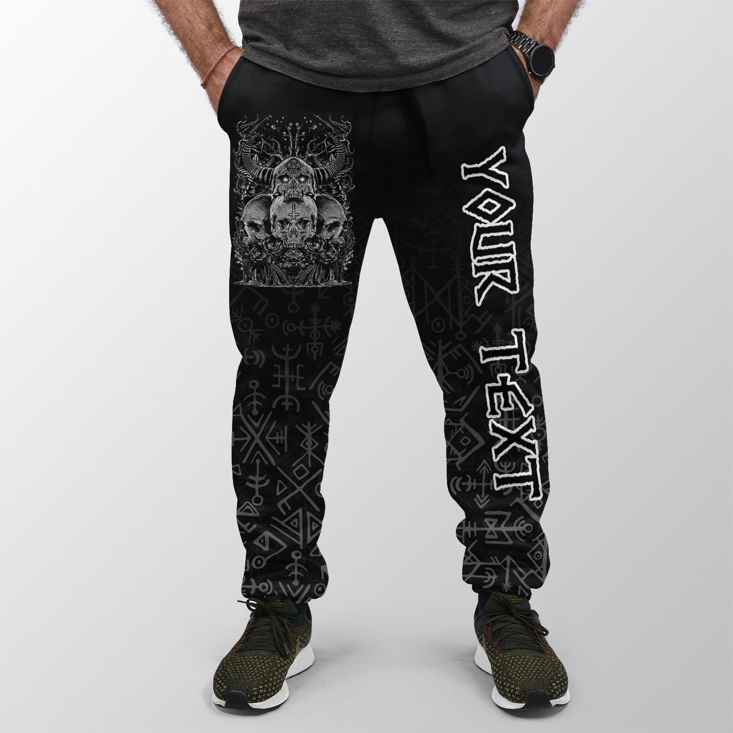 Custom Viking Jogger Skull Honor 