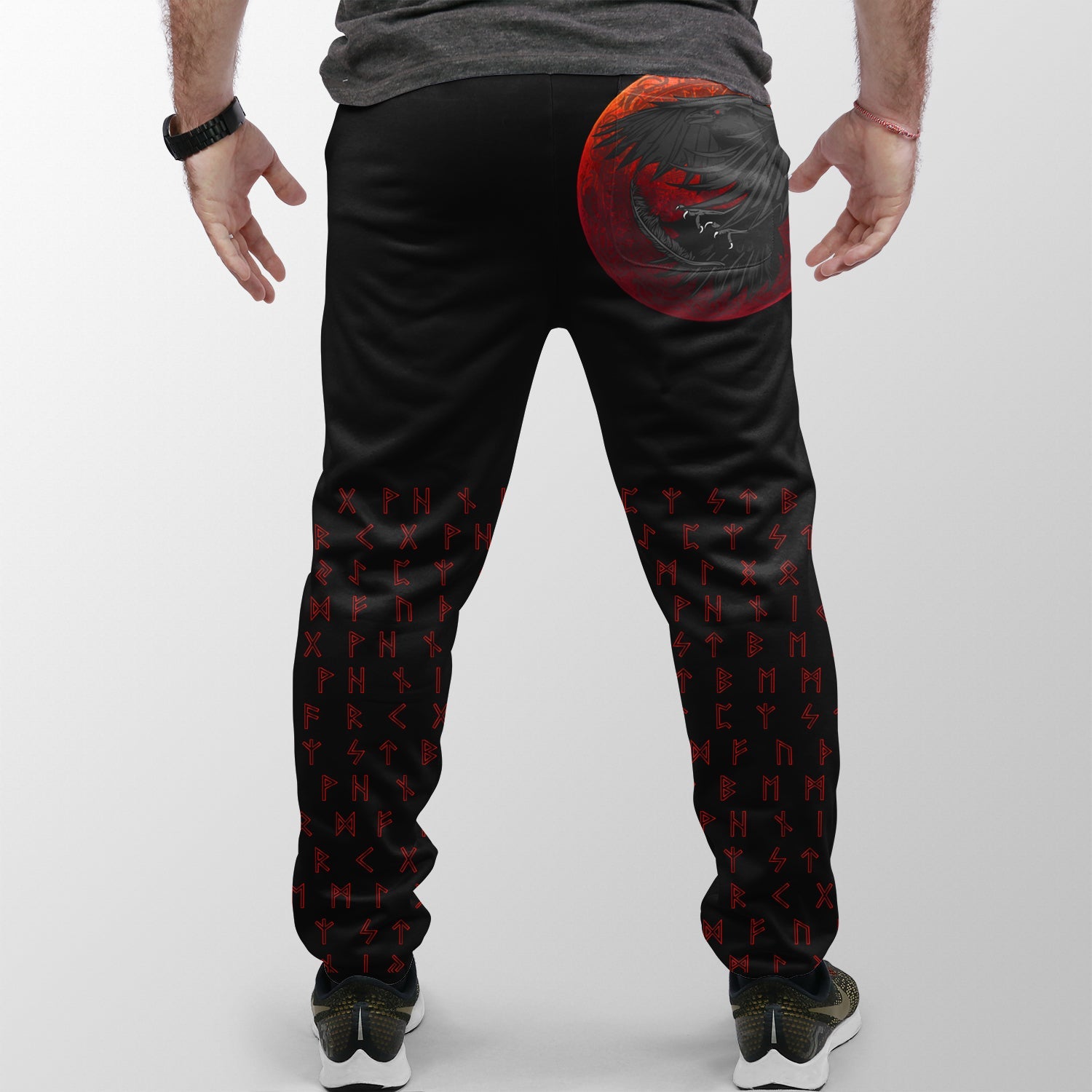 Custom Viking Jogger Raven Blood Moon