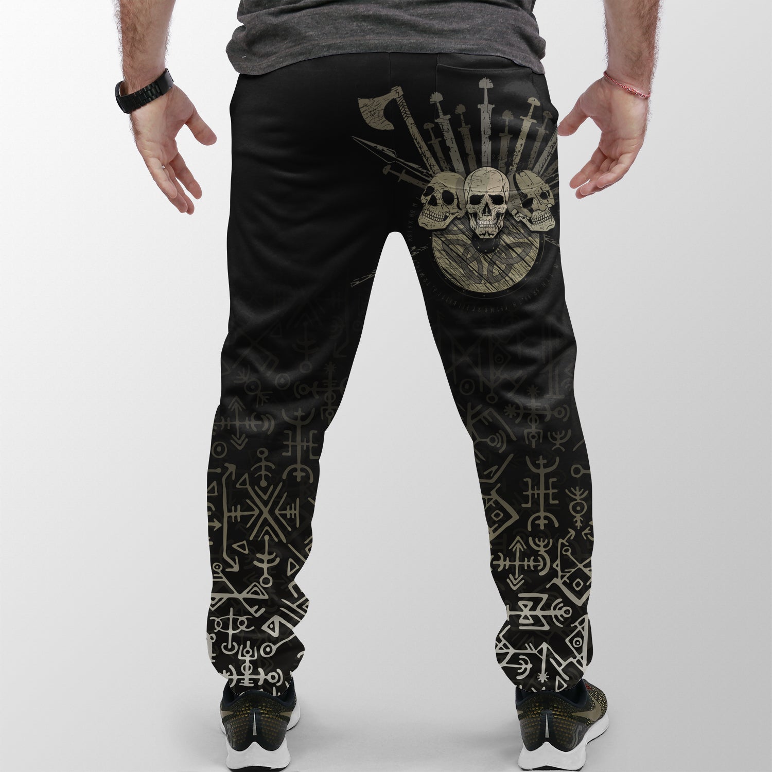 Custom Viking Jogger Three Skull Of Viking