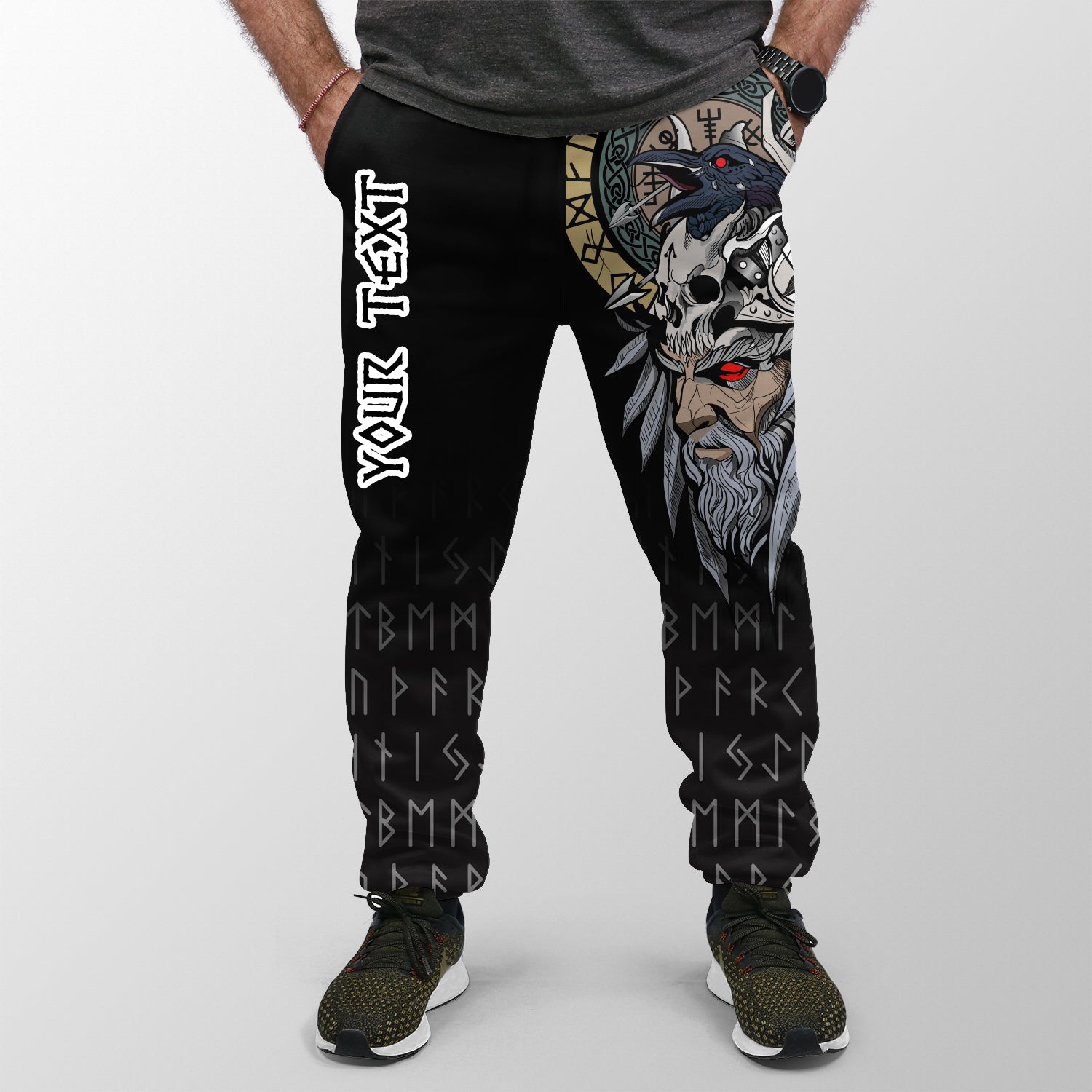 Custom Viking Jogger Odin Raven