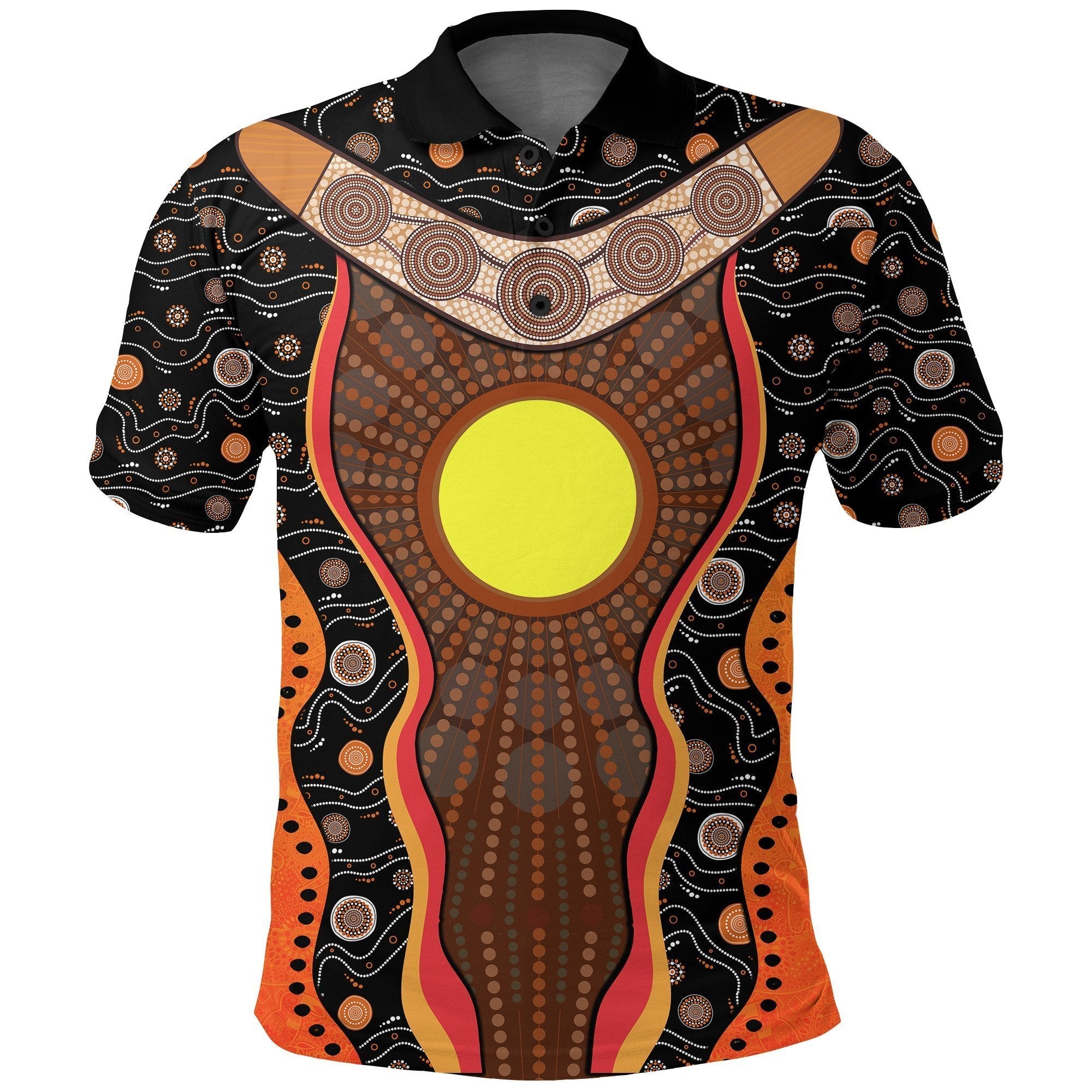 Aboriginal Polo - Aboriginal Patterns Shirt Boomerang Polo Shirt