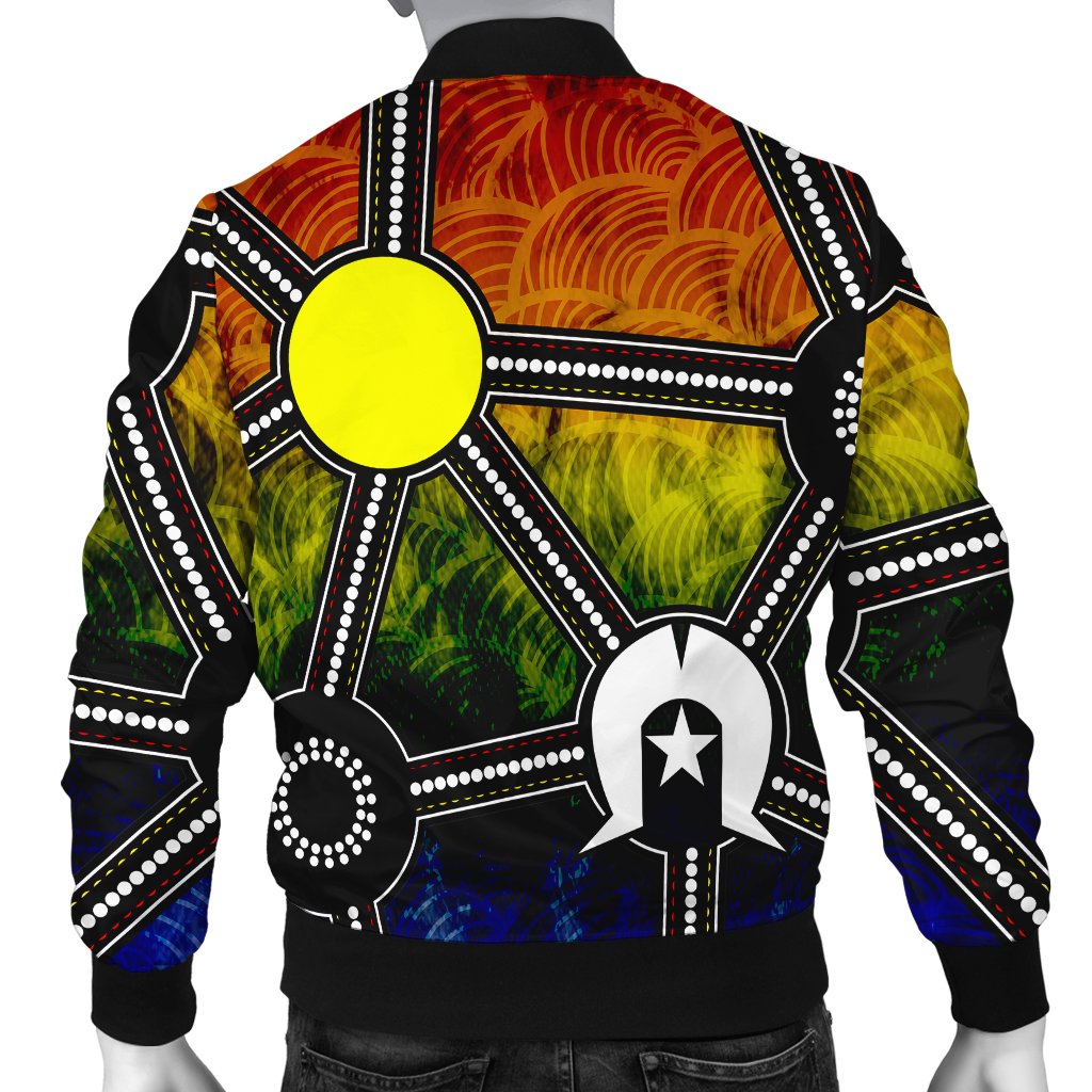 Naidoc Week 2021 Men Bomber Jacket , Aboriginal Geometric Style