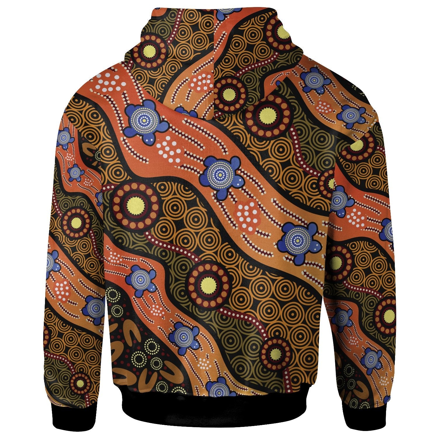 Zip Hoodie - Aboriginal Dot Unique Style Turtle