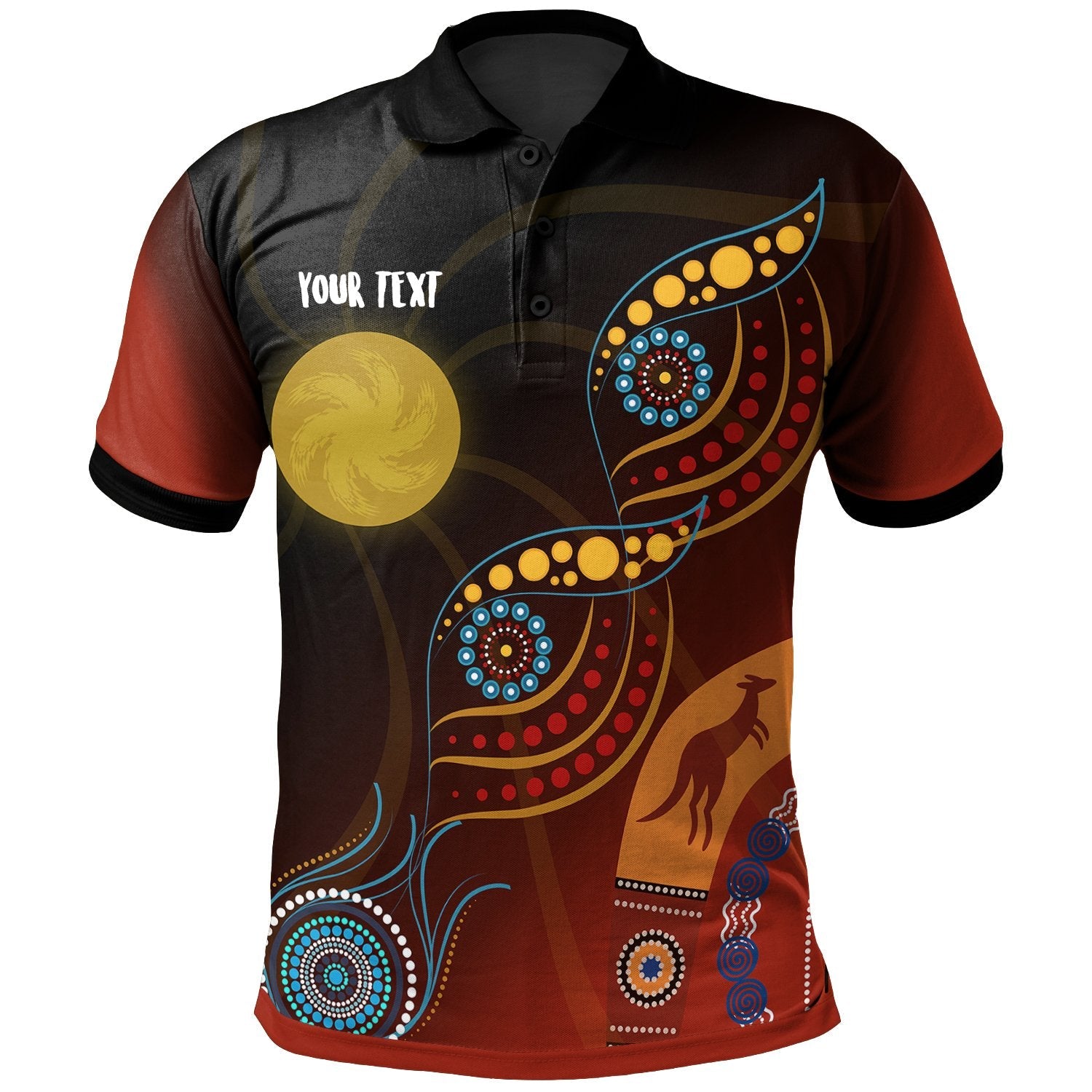 Aboriginal Polo - Personalised Flowers On The Land Polo Shirt
