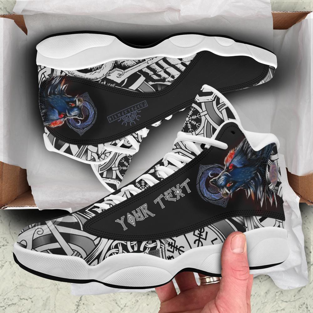 Custom Viking Sneaker J13 Fenrir Wolf 3D