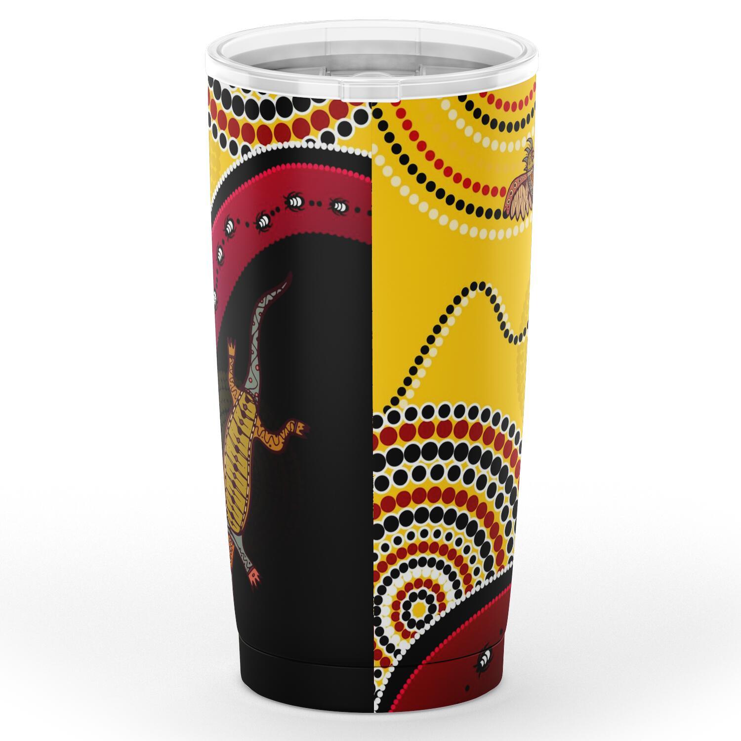 Aboriginal Insulated Tumbler - Indigenous Animals Life Art