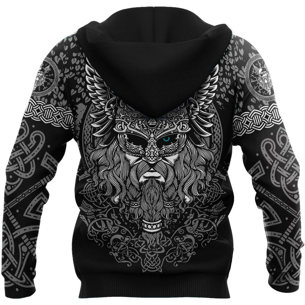 Viking Sherpa Hoodie Odin Tattoo Sherpa Hoodie