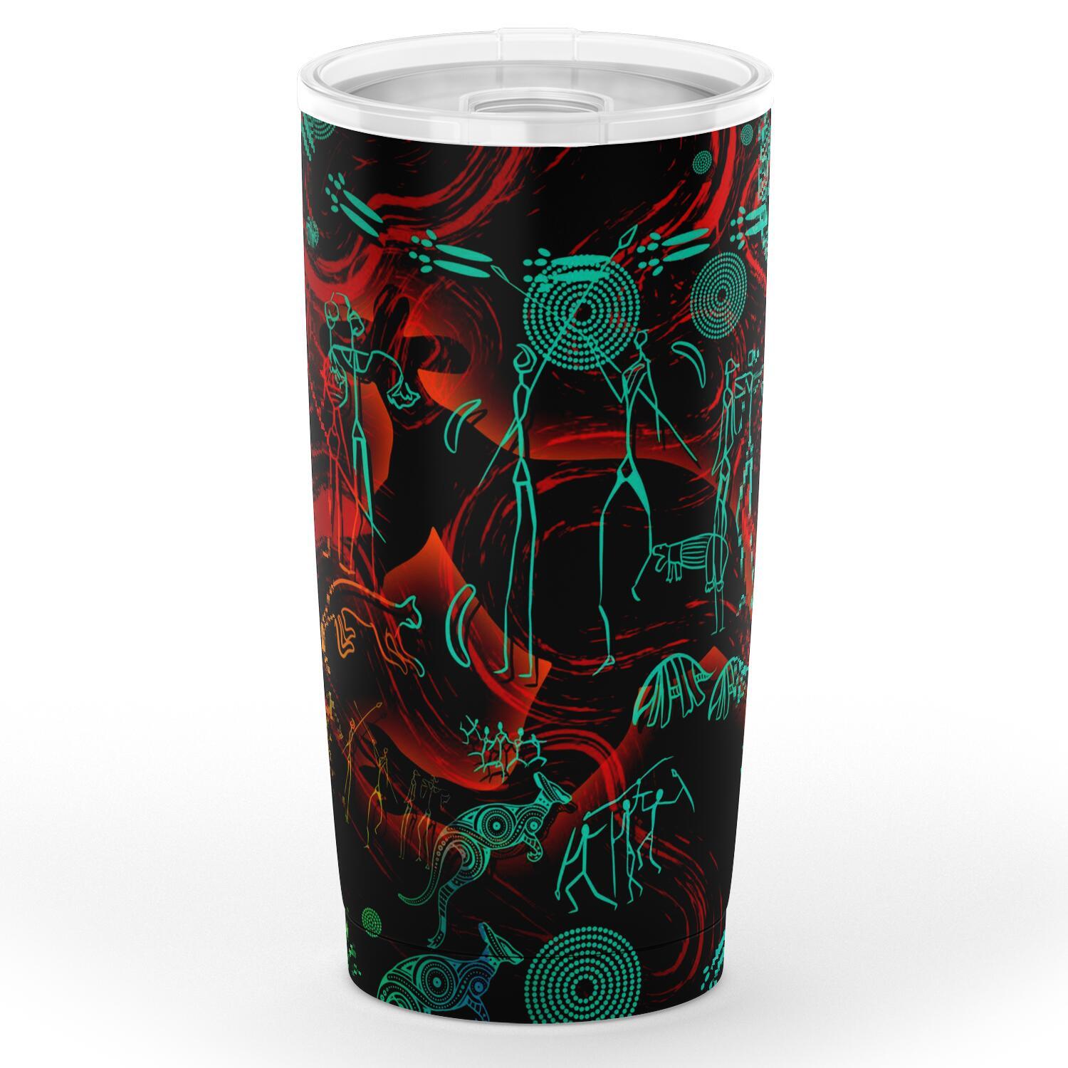 Insulated Tumbler, Kangaroo Adults Indigenous Art