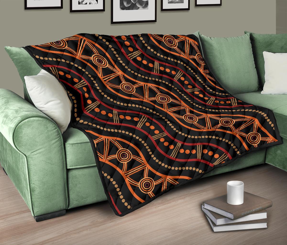 Aboriginal Premium Quilt - Indigenous Patterns Ver05