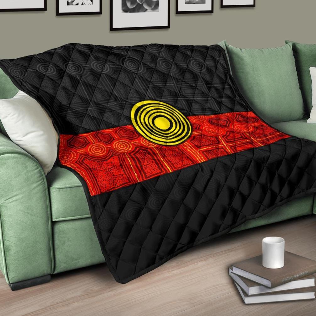 Aboriginal Premium Quilt - Aussie Indigenous Flag