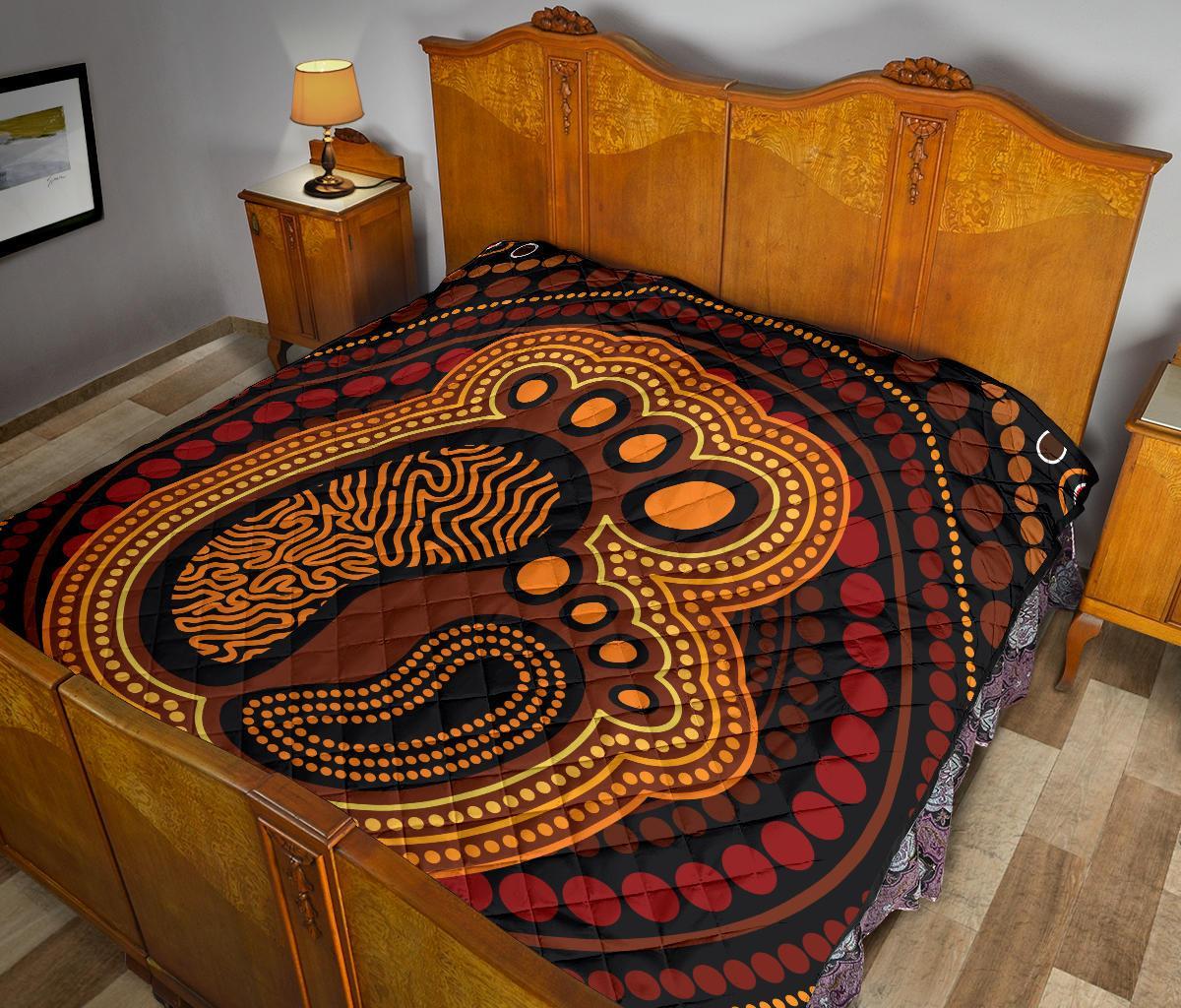 Aboriginal Premium Quilt - Aboriginal FootPrint