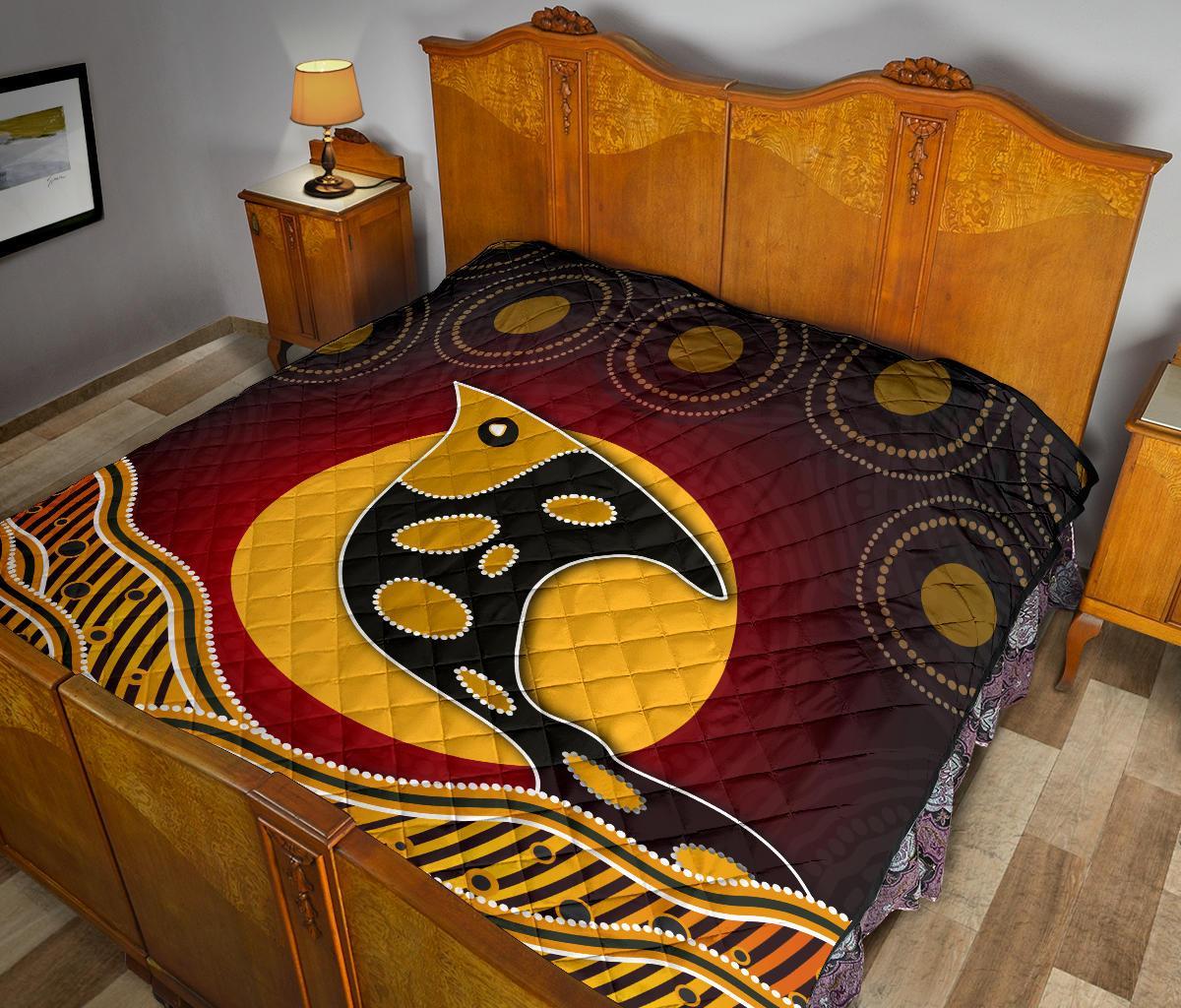 Premium Quilt - Aboriginal Dot Patterns Fish