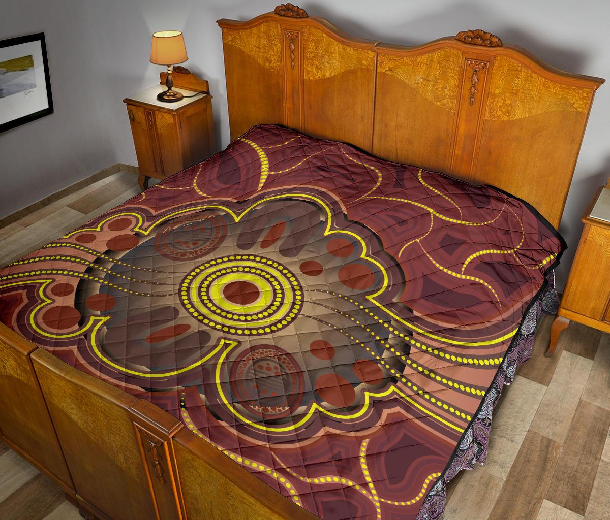 Aboriginal Premium Quilt - Indigenous Patterns Ver03