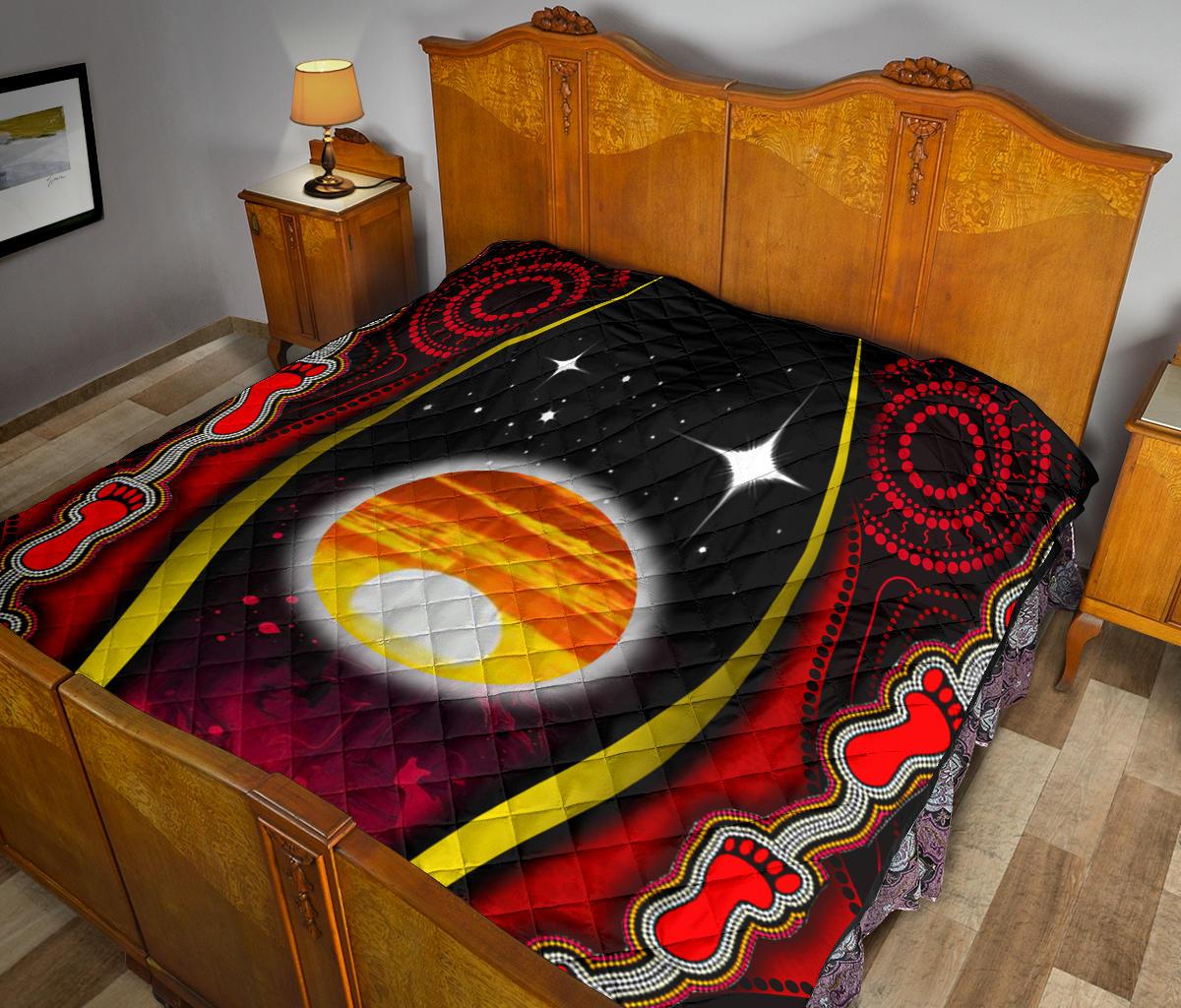 Premium Quilt - Australian Aboriginal Flags Symbolic Meaning